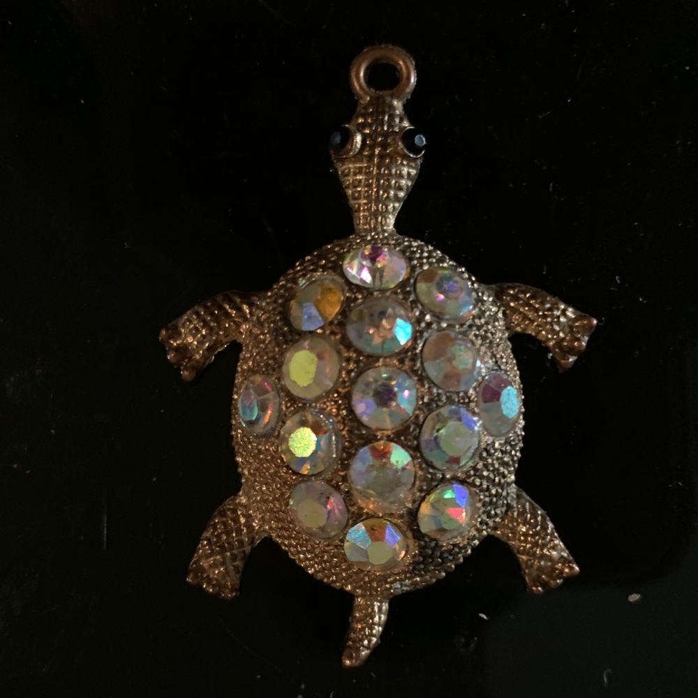 Handmade turtle pendant piece